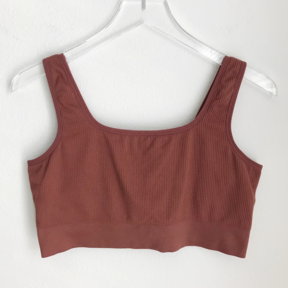 Harper Wilde Lounge Rib Scoop Bra Size 3X Large Clay Wireless Super-Soft